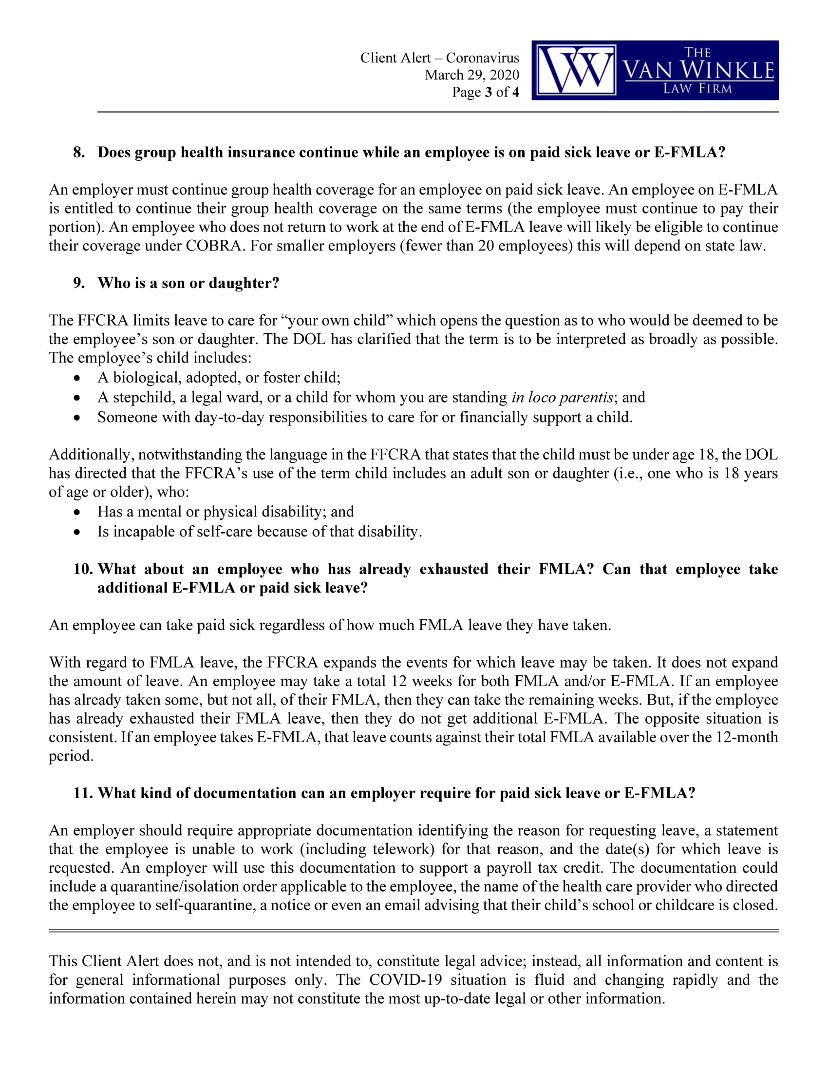 Additional DOL Clarifications Page 3