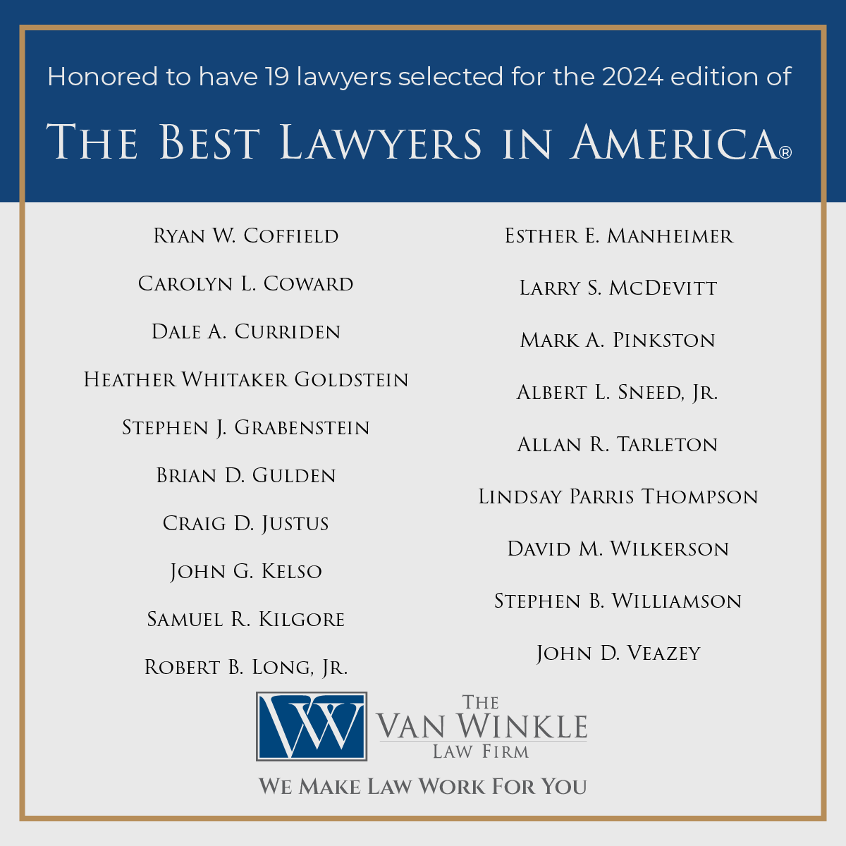 2024 Edition of The Best Lawyers In America